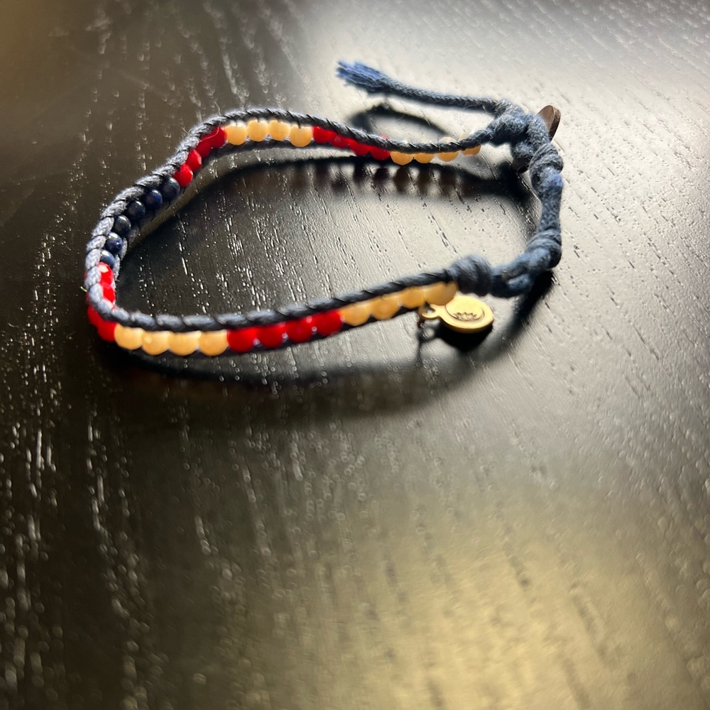 Red White and Blue Beaded Bracelet
